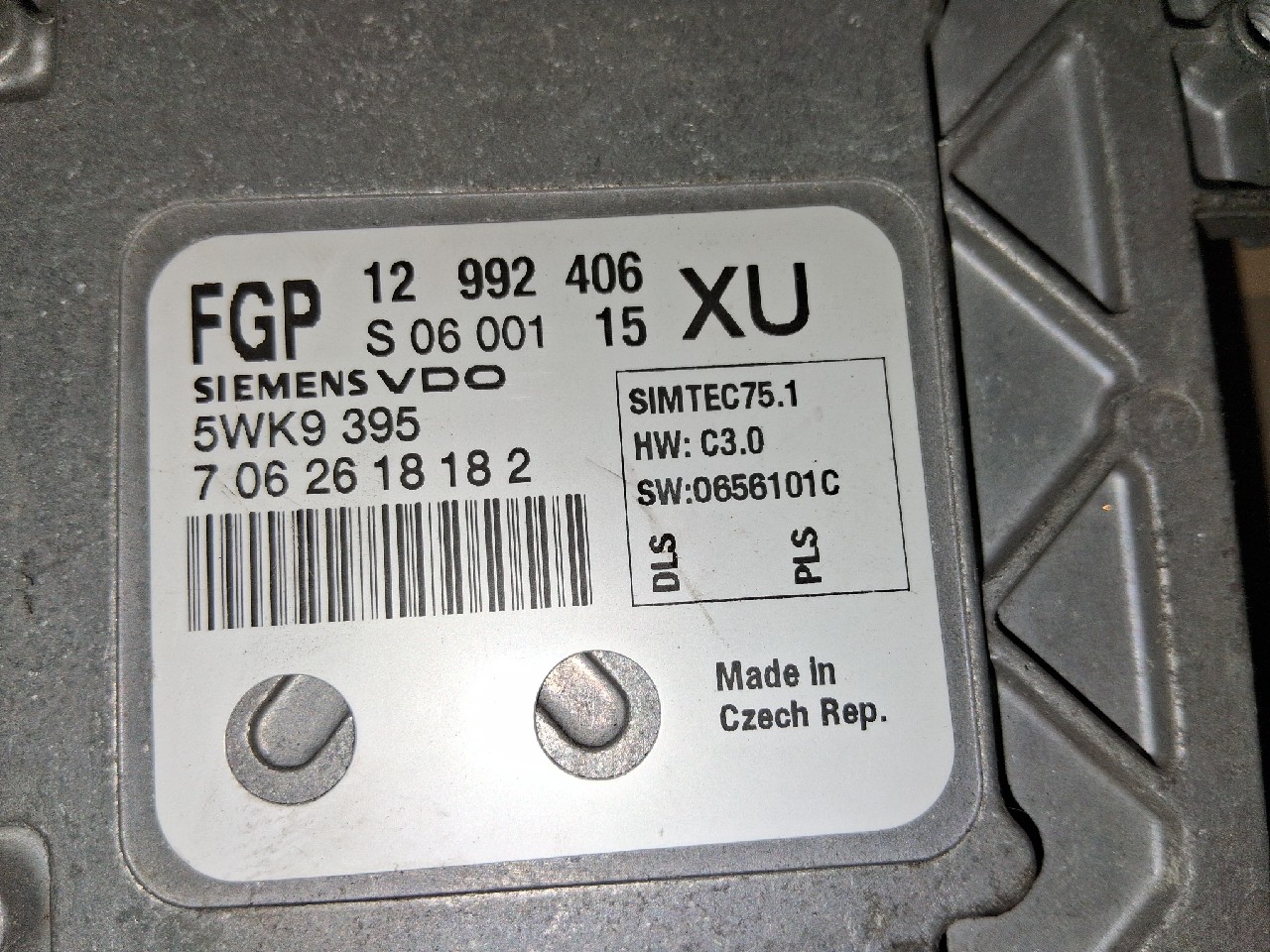 БЛОК КЕРУВАННЯ ДВИГУНА OPEL 5WK9395 