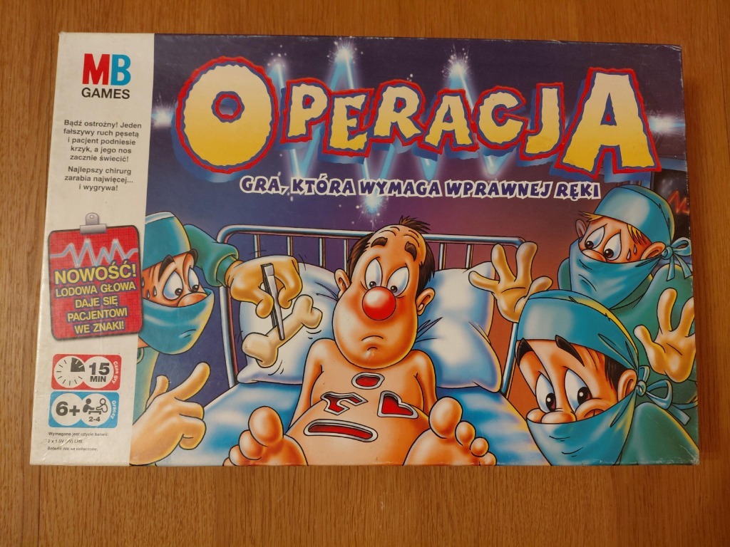 Gra OPERACJA MB Games Klasyk Sprawna Stan IDEALNY Wersja Retro | Elbląg ...