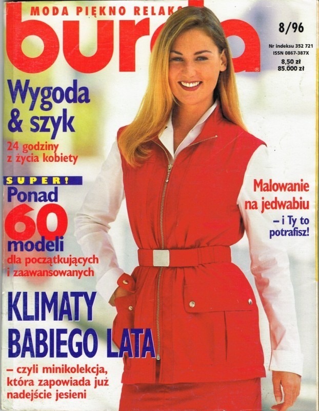 BURDA 8 / 1996 + wykroje | Konin | Kup teraz na Allegro Lokalnie