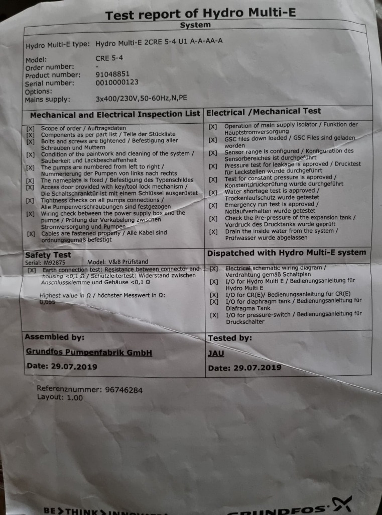 Zestaw hydroforowy Grundfos Hydro Multi-E2 CRE 5-4 | Olsztyn ...