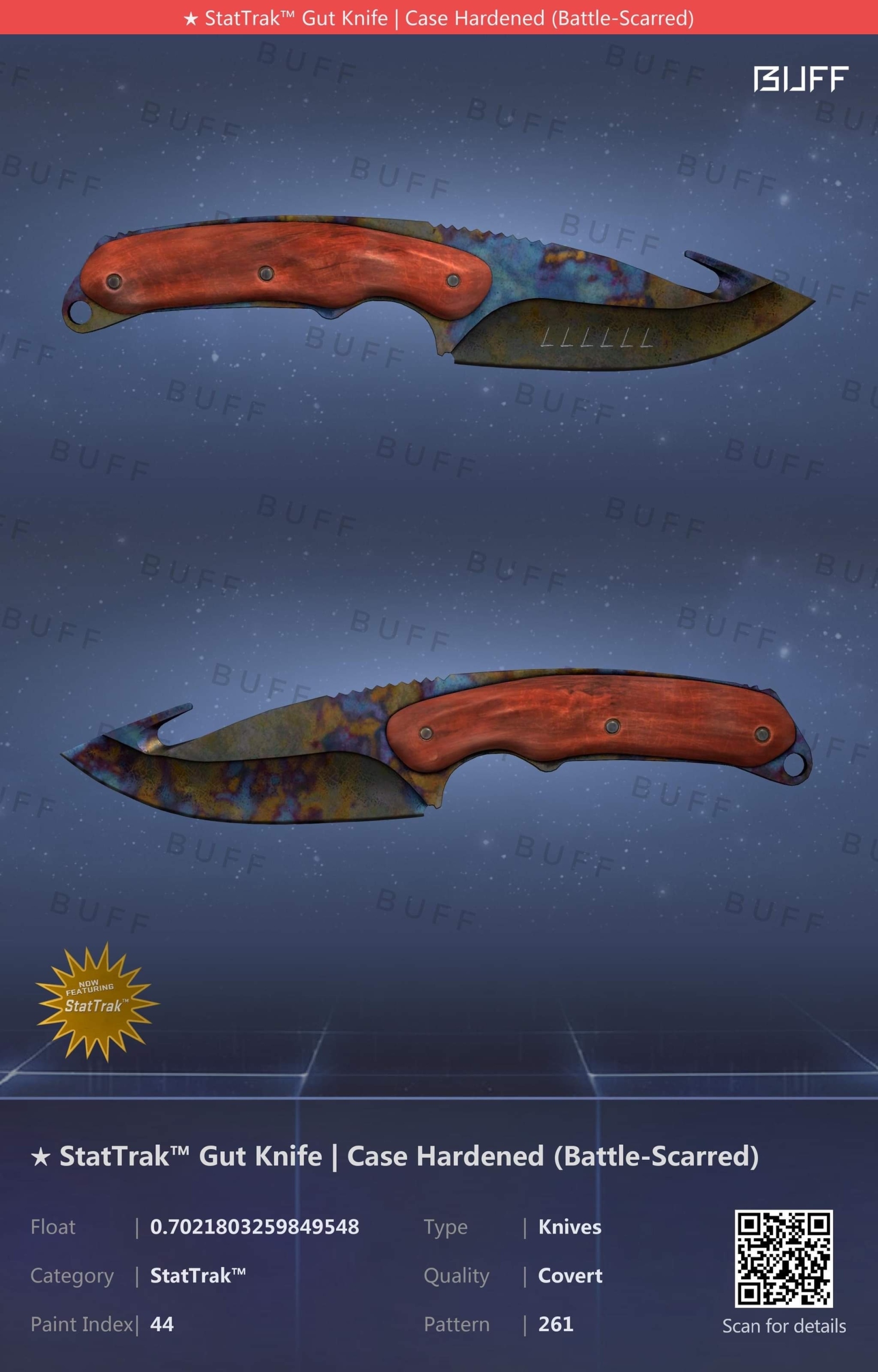 CS GO nóż kosa Gut Knife Case Hardened 1/5 bs st Kraków Kup teraz