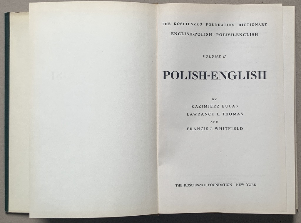 EnglishPolish Kościuszko foundation dictionary Rogalin Licytacja