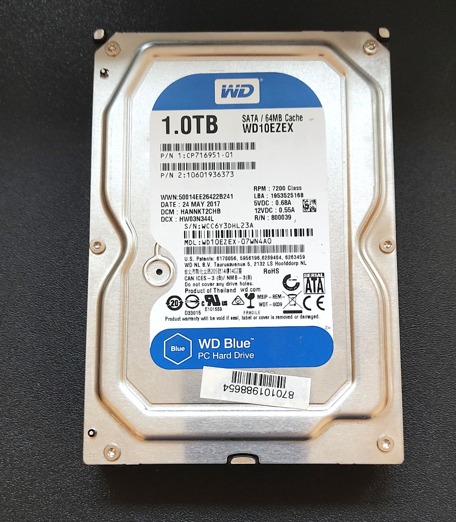WD Caviar Blue 1TB 3.5" SATA III (WD10EZEX) - #1 | Łomża | Licytacja na ...