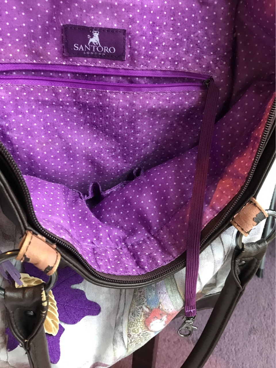 Santoro London cudna fioletowa duża torba grafika Warszawa Kup