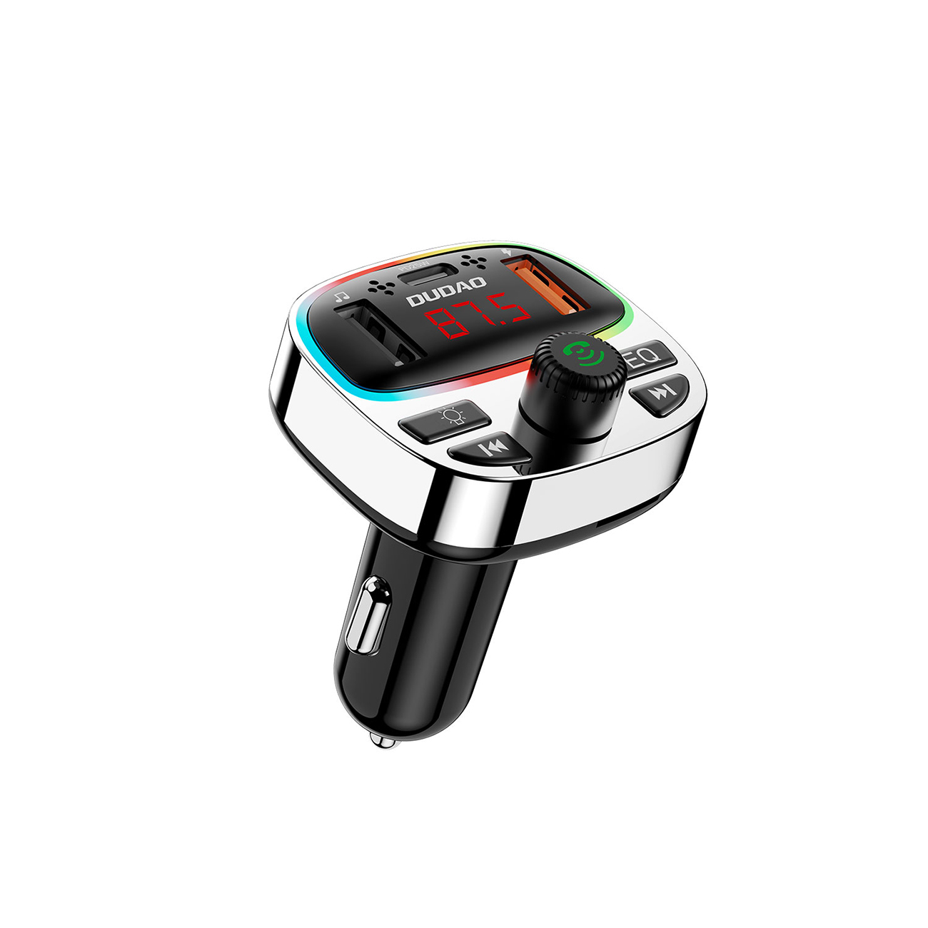 ТРАНСМИТЕР АВТО R2PRO+ Z ПОРТАМИ LADOWANIA PD 25W BLUETOOTH 5.3 RGB 