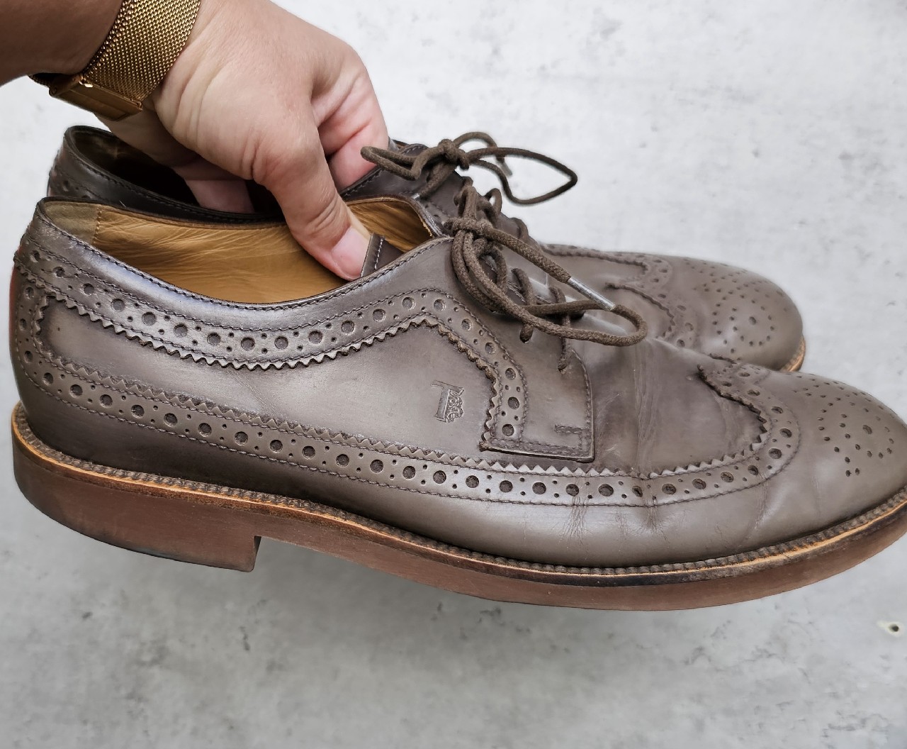 Tods Gommino 43 5 meskie derby skórzane buty premium Old
