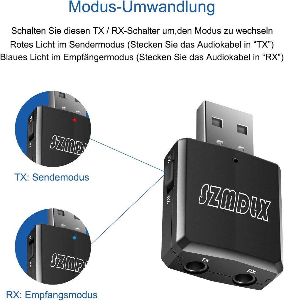 SZMDLX Adapter Bluetooth, nadajnik i odbiornik 3w1 Grójec Kup teraz na Allegro Lokalnie