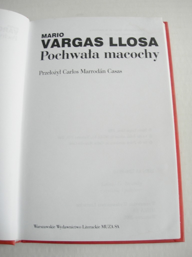 Zdjęcie oferty: Mario Varga Llosa - Pochwała macochy