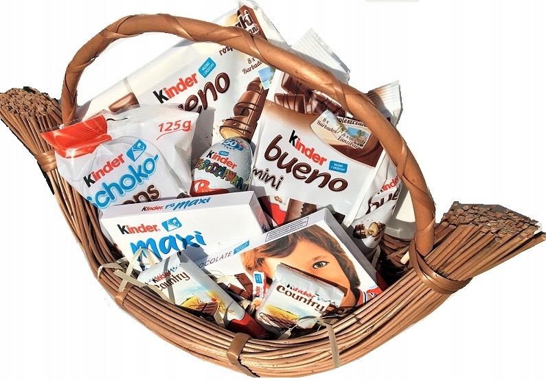 Kosz Slodyczy Kinder Koszyk Prezentowy Kup Teraz Za 79 00 Zl Liszki Allegro Lokalnie