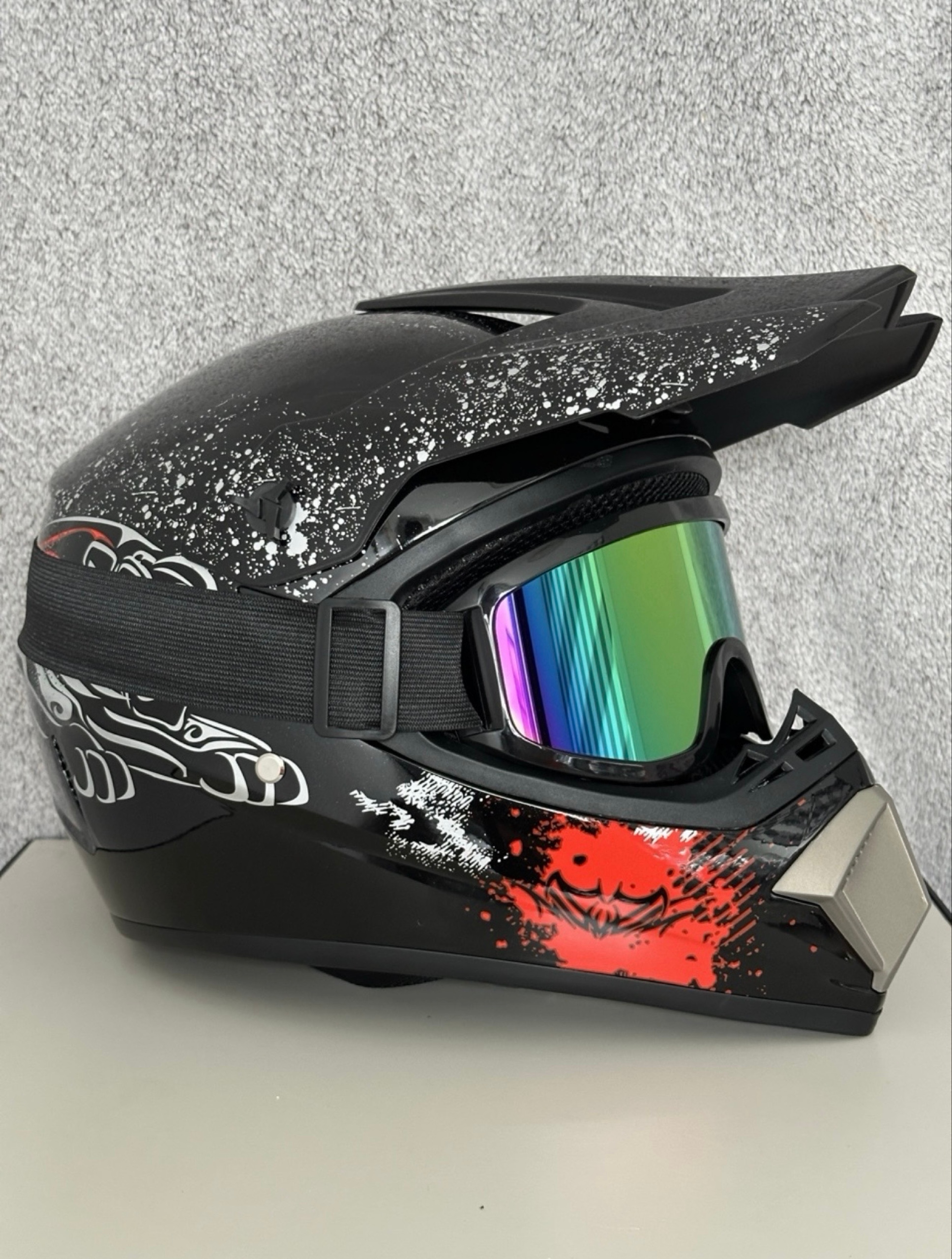 ШОЛОМ ВЕЛОСИПЕДНИЙ / MOTOCROSS / CROSS M 57-58 CM + ОКУЛЯРИ | GOTOWY DO ЇЗДИ 