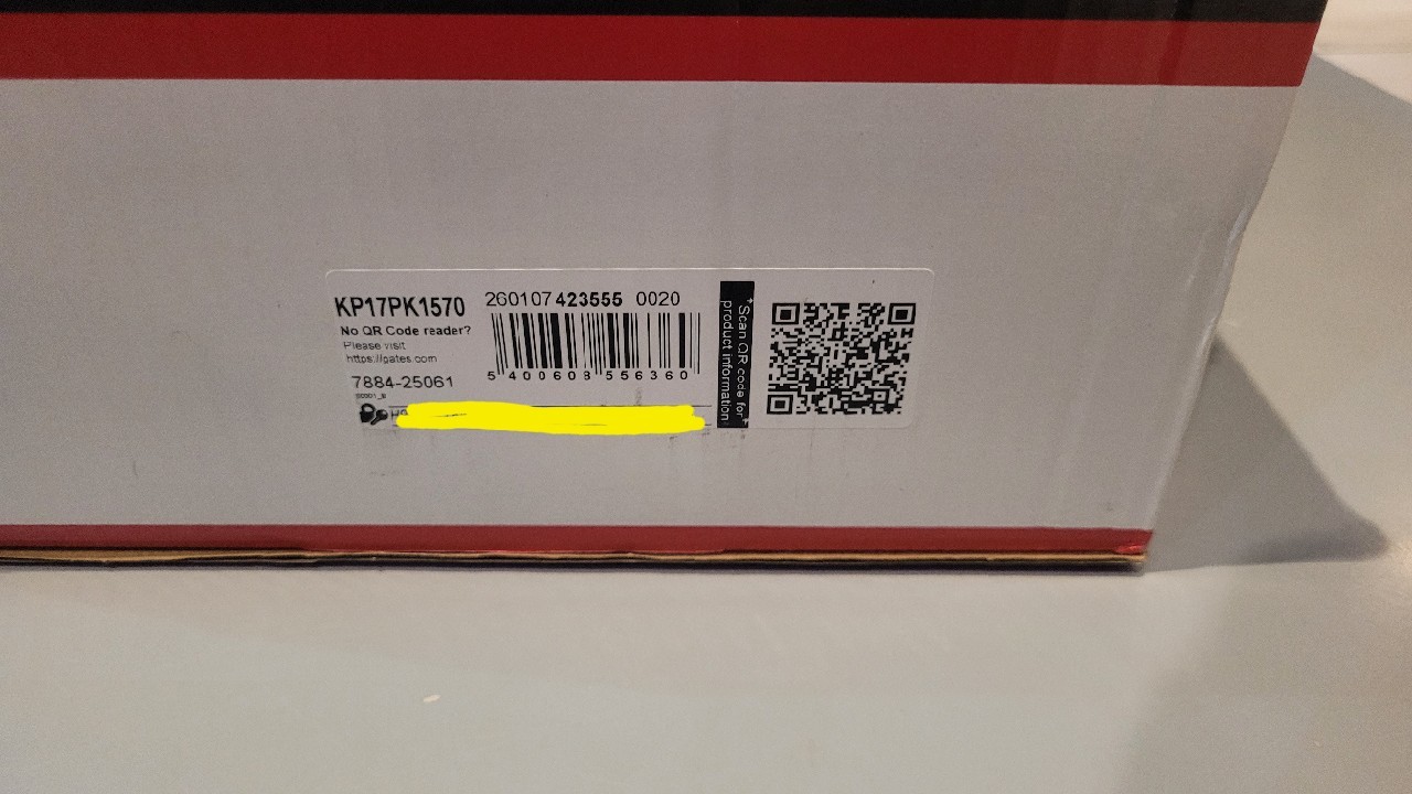 НАСОС WODY+ КОМПЛЕКТ РЕМНЯ ПОЛІКЛИНОВОГО KP17PK1570 GATES 
