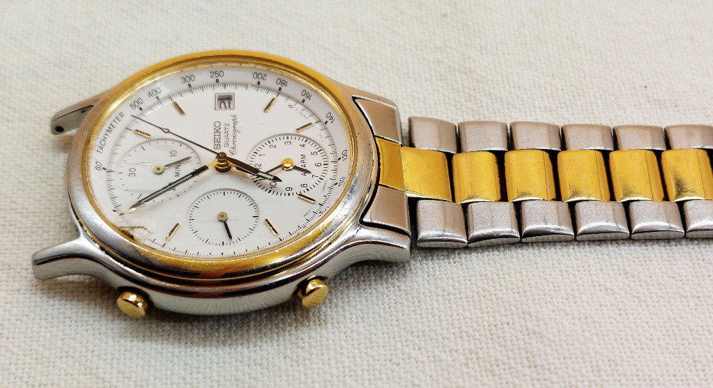 Zegarek SEIKO 7T32 Chronograf z alarmem Tachymetr | Oborniki | Ogłoszenie  na Allegro Lokalnie