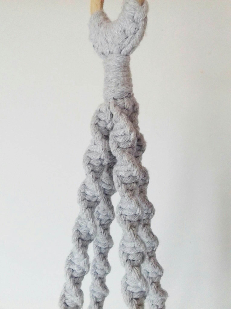 Zdjęcie oferty: Kwietnik bawełniany podsufitowy 93 cm - szary