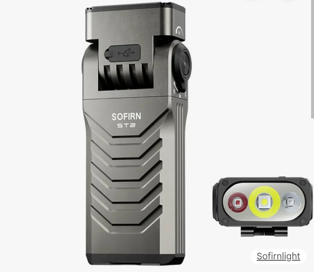 ЛІХТАРИК SOFIRN ST2 3000LM ОБОРОТНА UV ЧЕРВОНІ МАГНІТ USB-C 