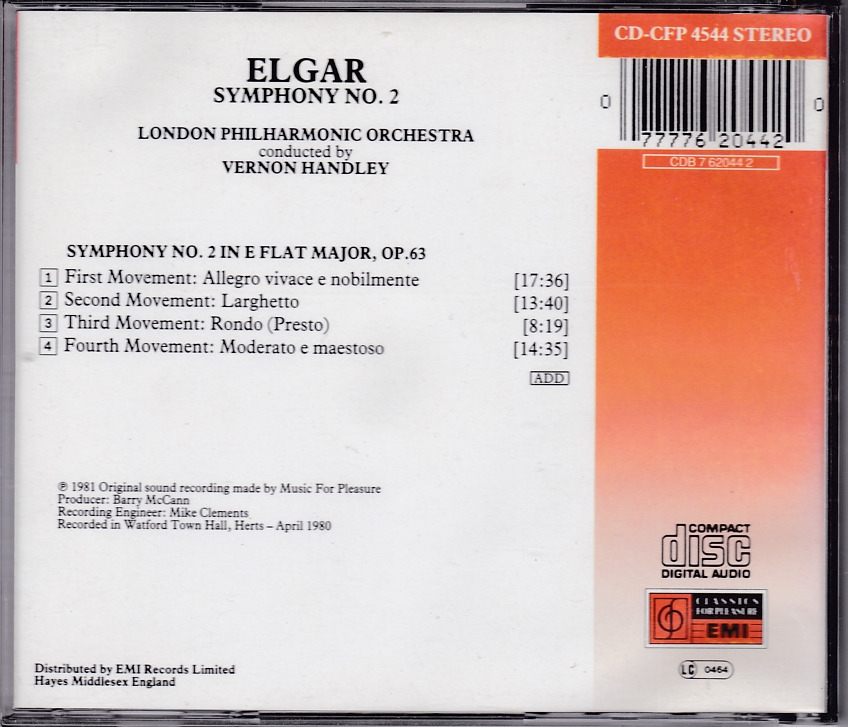 Elgar / Symphony no.2 / London S.O. , Handley Gdynia Kup teraz na