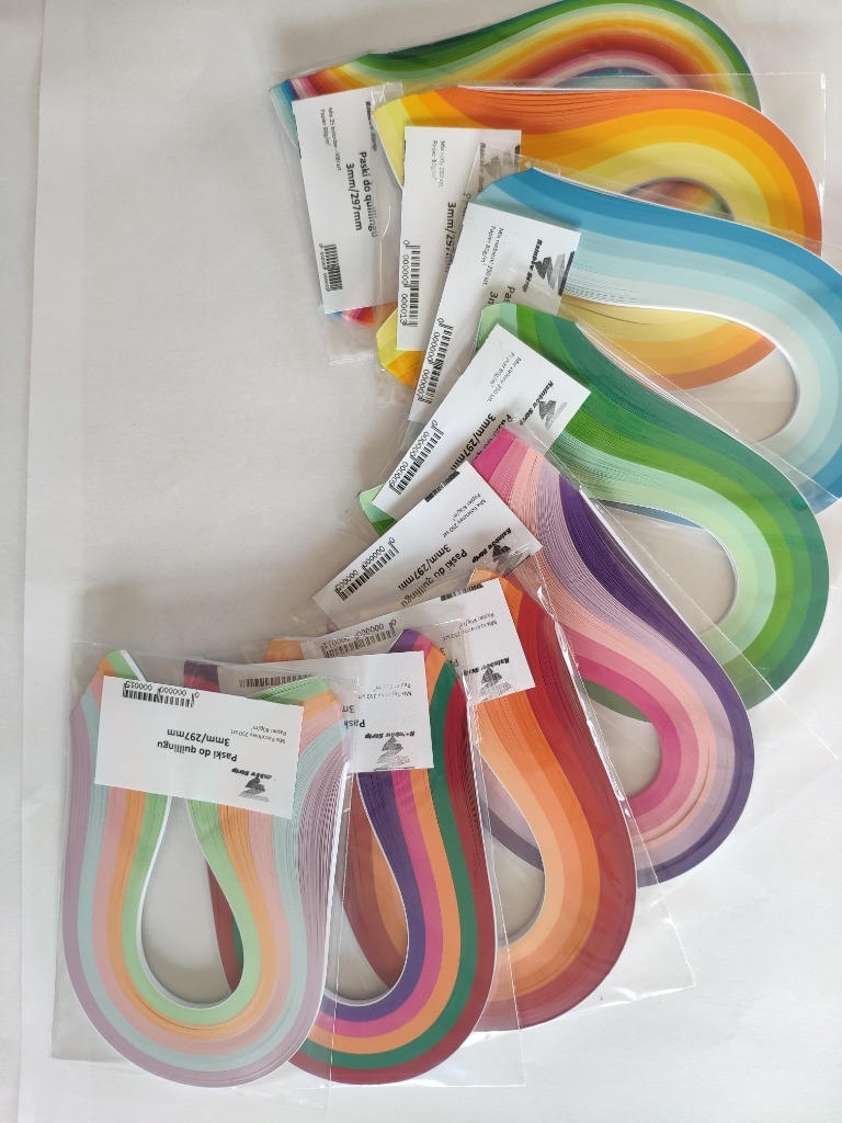 Quilling Zestaw Paski Mały 3 mm Ozorków Kup teraz na Allegro Lokalnie