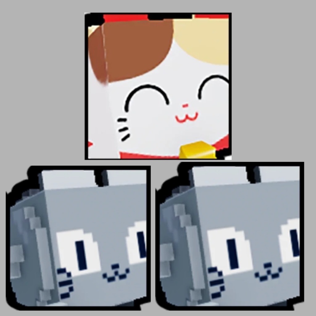 Huge Lucky Cat + 2x Huge Pixel Cat Pet simulator x Warszawa Kup