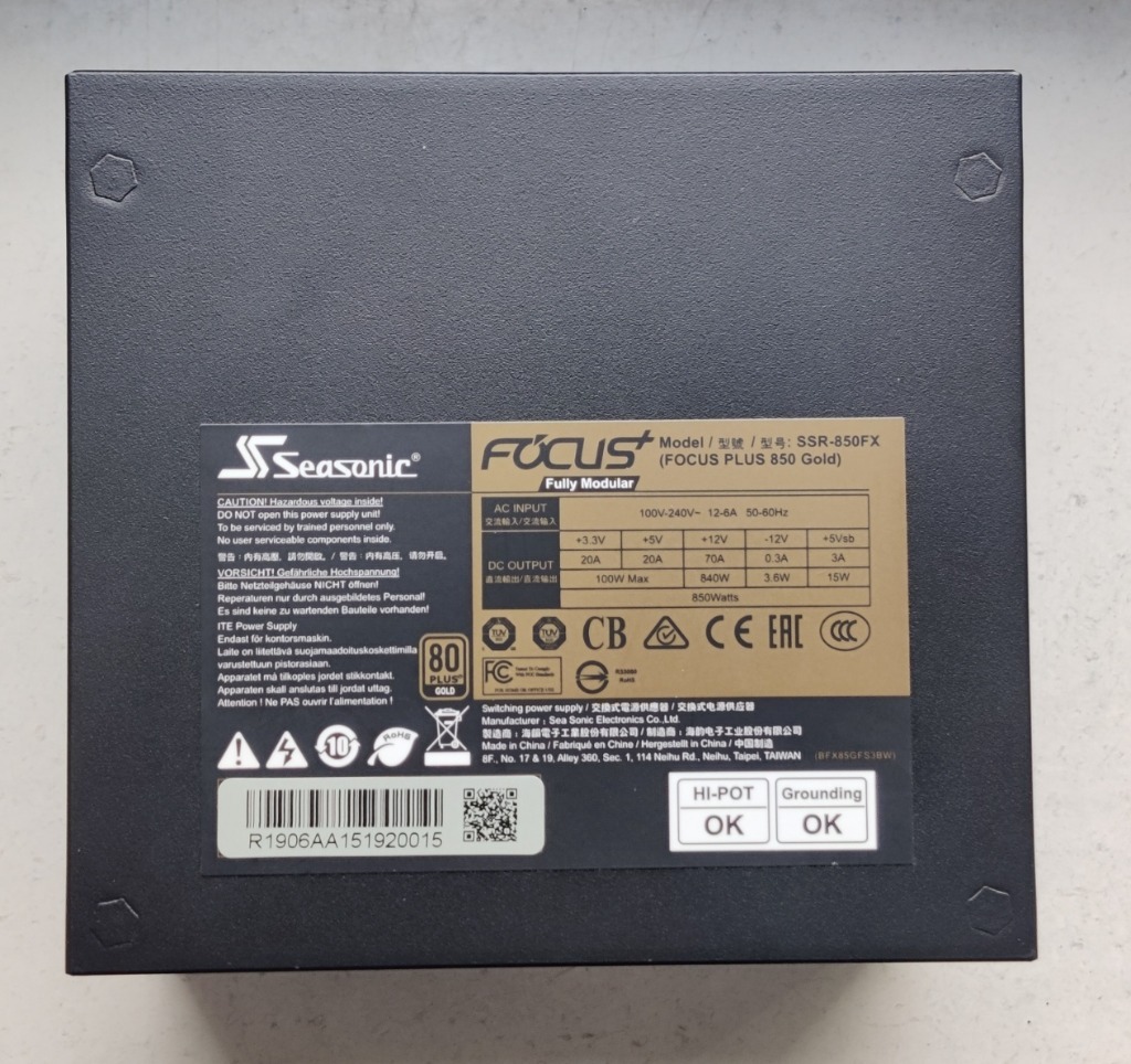 Seasonic Focus Plus 850W 80 Plus Gold - SSR-850FX | Międzyrzec Podlaski ...