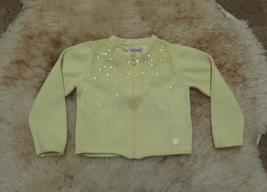 Zdjęcie oferty: Żółte bolerko sweterek na zamek r.98 Coccodrillo