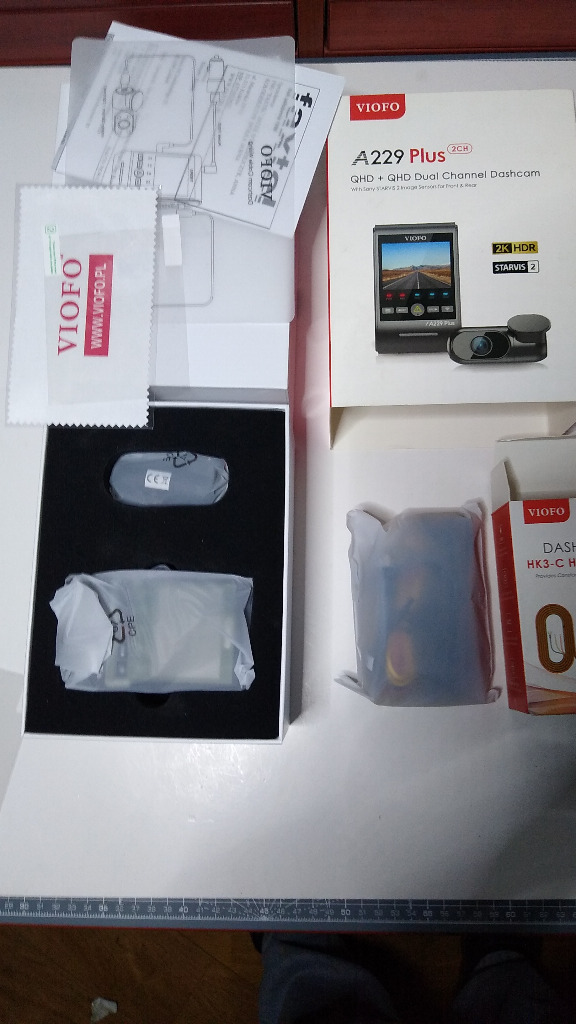 VIOFO A229 ПЛЮС 2CH-G GPS + ADPTER ЕЛЕКТРОМЕРЕЖІ HK3-C + ПУЛЬТ RM100 
