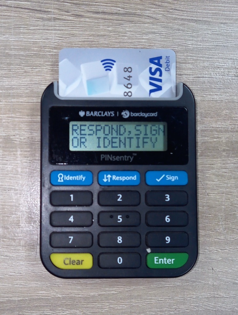 Barclays card reader PINsentry, czytania kart bank Prudnik Kup