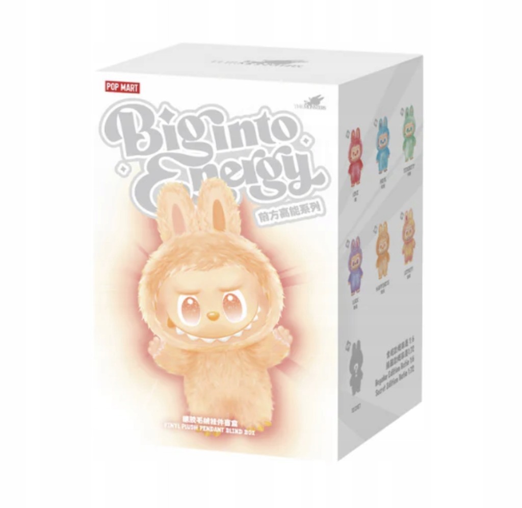 LABUBU POP MART Big Into Cherrys ぬいぐるみ新品 THE MONSTERS Big into Energy シリーズ ぬいぐるみペンダント