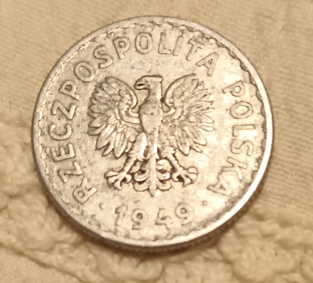 Moneta PRLu 1 złotowa z 1949 roku | Łomianki | Kup teraz na Allegro ...
