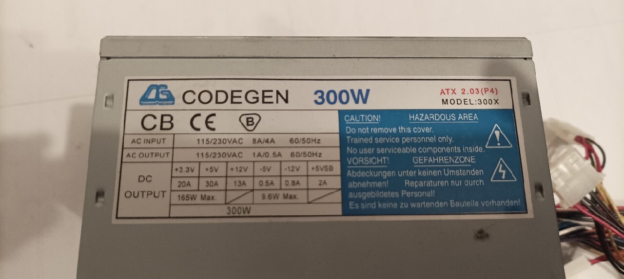 Zasilacz komputerowy CODEGEN 300w | Tłuszcz | Kup teraz na Allegro Lokalnie