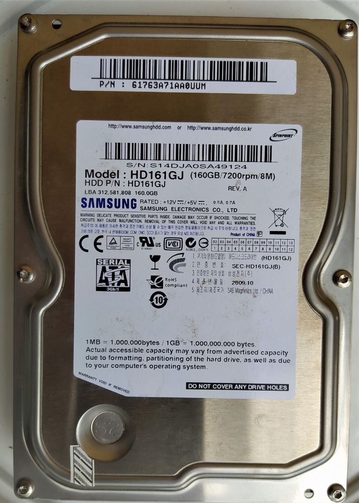 SAMSUNG HD161GJ, 160 GB | Biała Podlaska | Ogłoszenie na Allegro Lokalnie