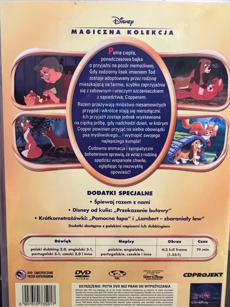 Lis i Pies dvd W. Disney Magiczna Kolekcja UNIKAT | Warszawa | Kup ...