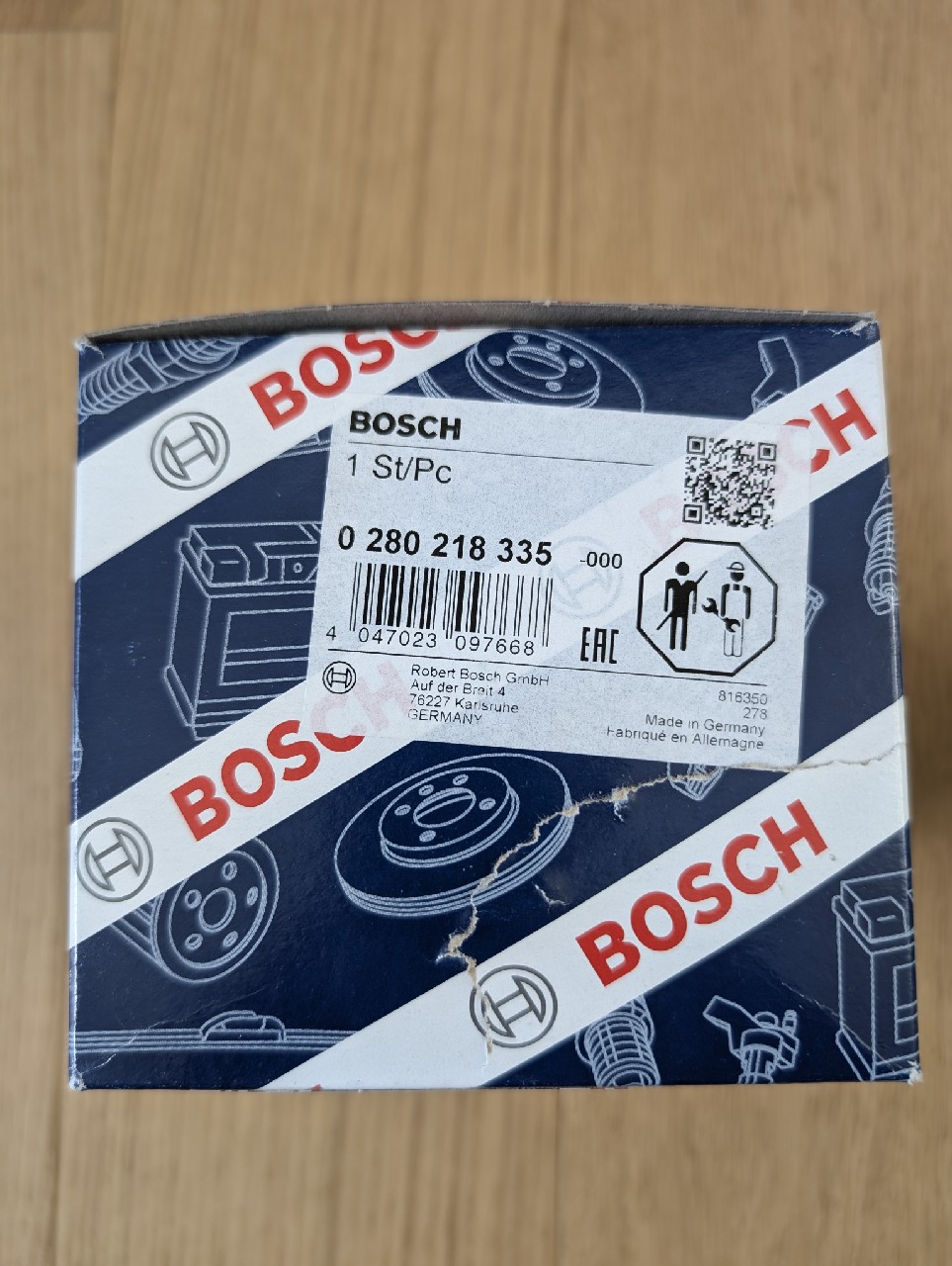 ВИТРАТОМІР ПОВІТРЯ BOSCH 0280218335 ТУРБО БЕНЗИН 