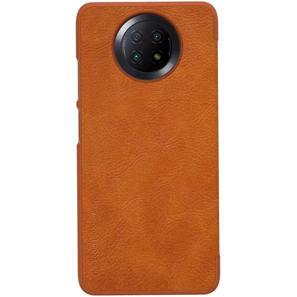 Nillkin Qin skórzana kabura etui Xiaomi Redmi Note 9T 5G brązowy Nillkin