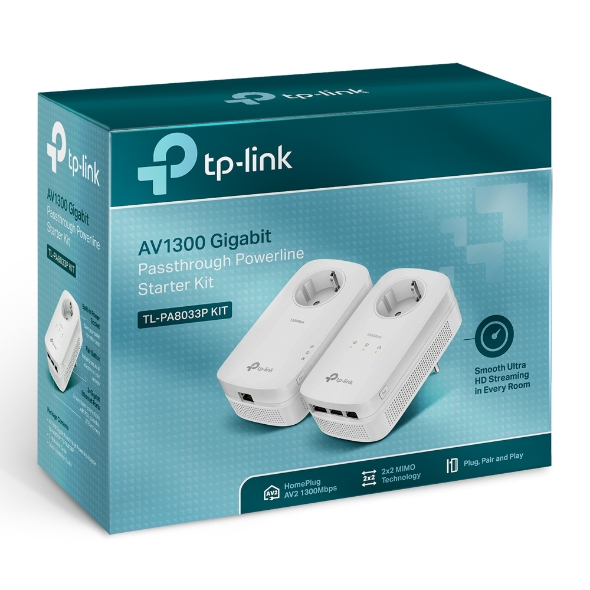 Transmiter sieciowy TP-Link TL-PA8033P KIT AV1300 Gigabit