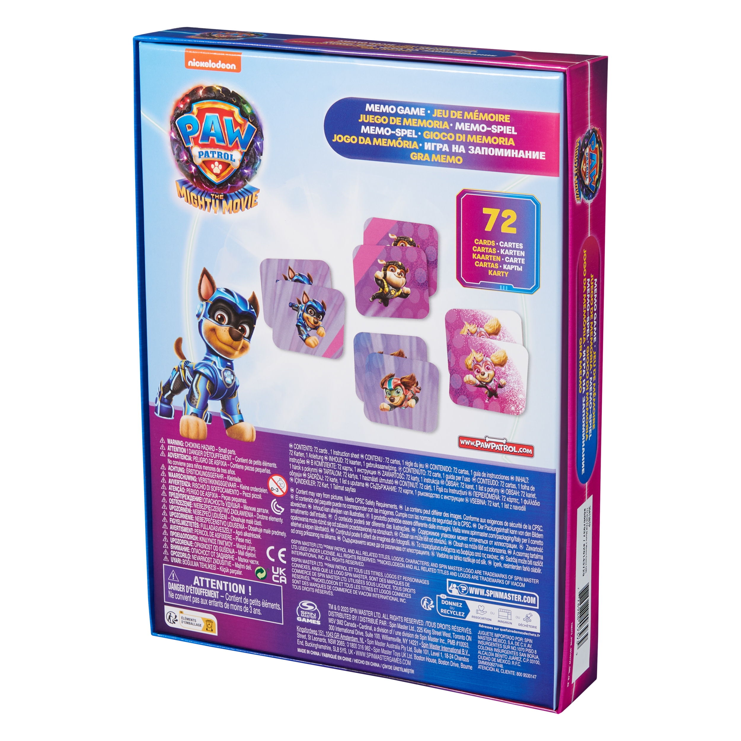 PSI PATROL MEMO SPIN MASTER GAMES NICKELODEON 72 KARTY 3+ Kod producenta 6067937