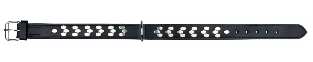Levně Active, kožený obojek, 55-65 cm/40 mm, černý