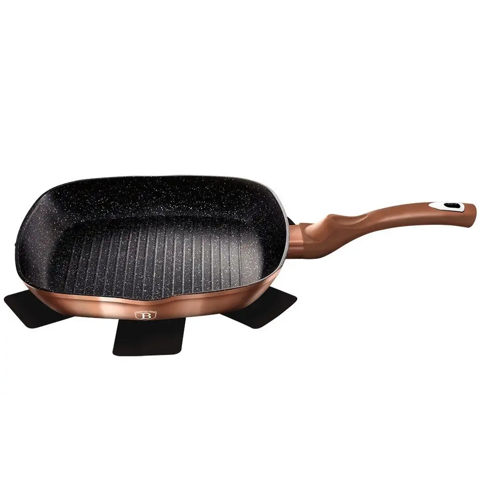 BH-1521A Patelnia grillowa granitowa Berlinger Haus Rose Gold Collection
