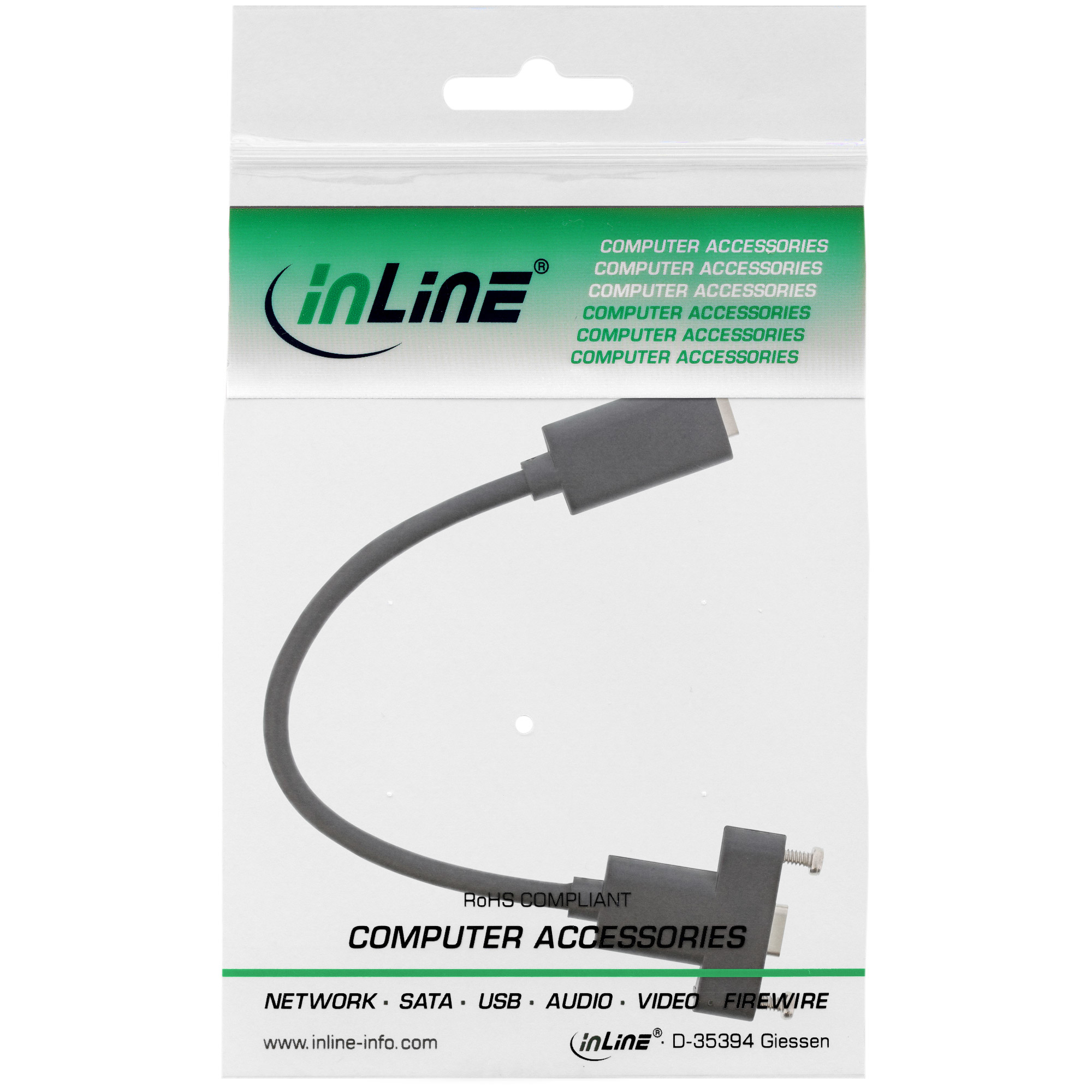 InLine kabel adapterowy USB C do zabudowy C 0,2m Marka InLine