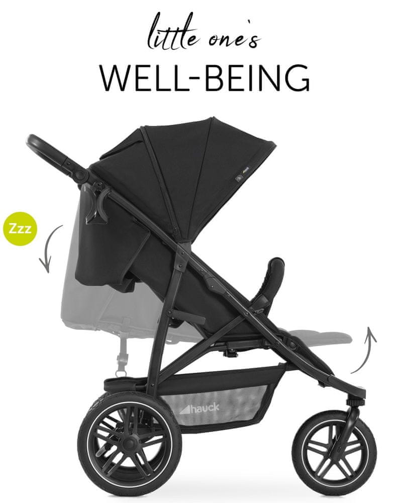 Wózek spacerowy Hauck Rapid 3R czarny Kolor czarny