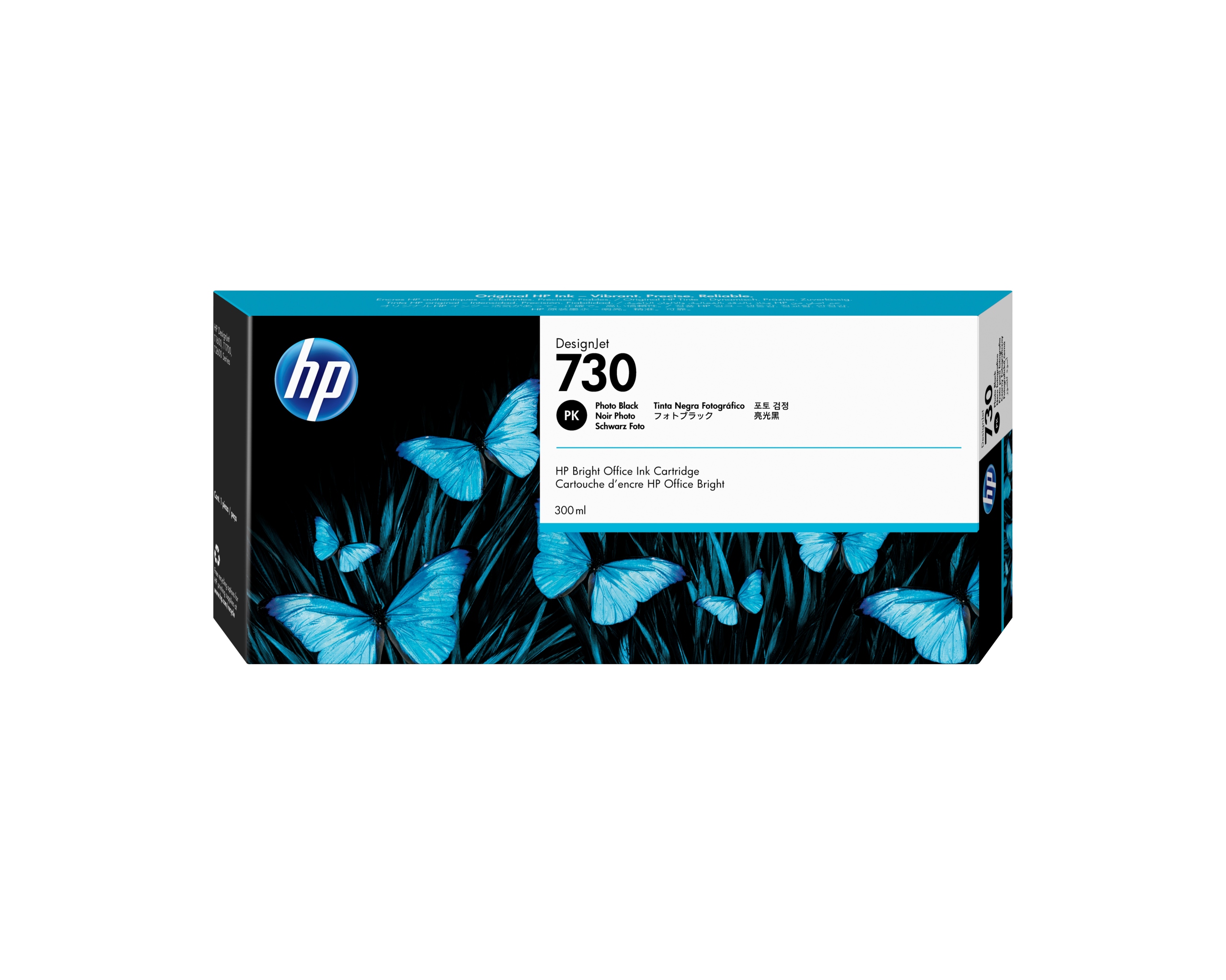 Atrament Hp 730 P2V73A čierny (black)