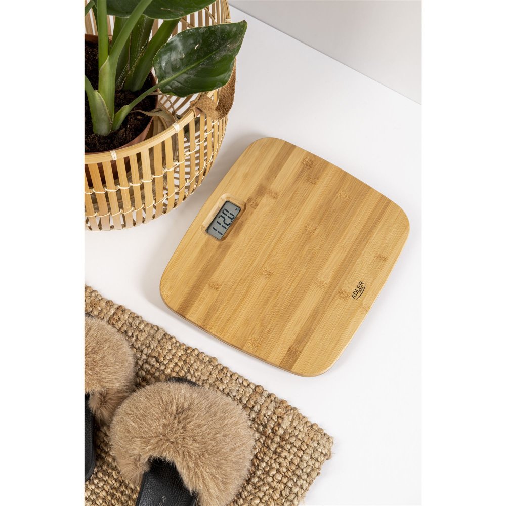 Waga Łazienkowa Bambusowa AD 8173 150kg Dokładna 100g