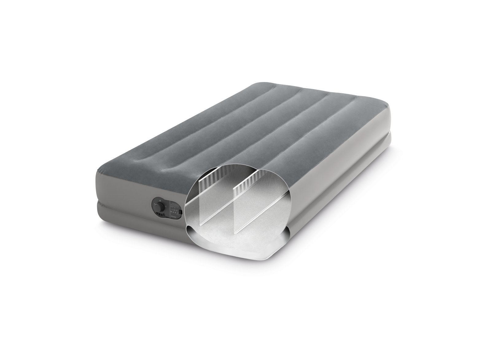 Materac dmuchany jednoosobowy łóżko z pompką Usb Intex 64112