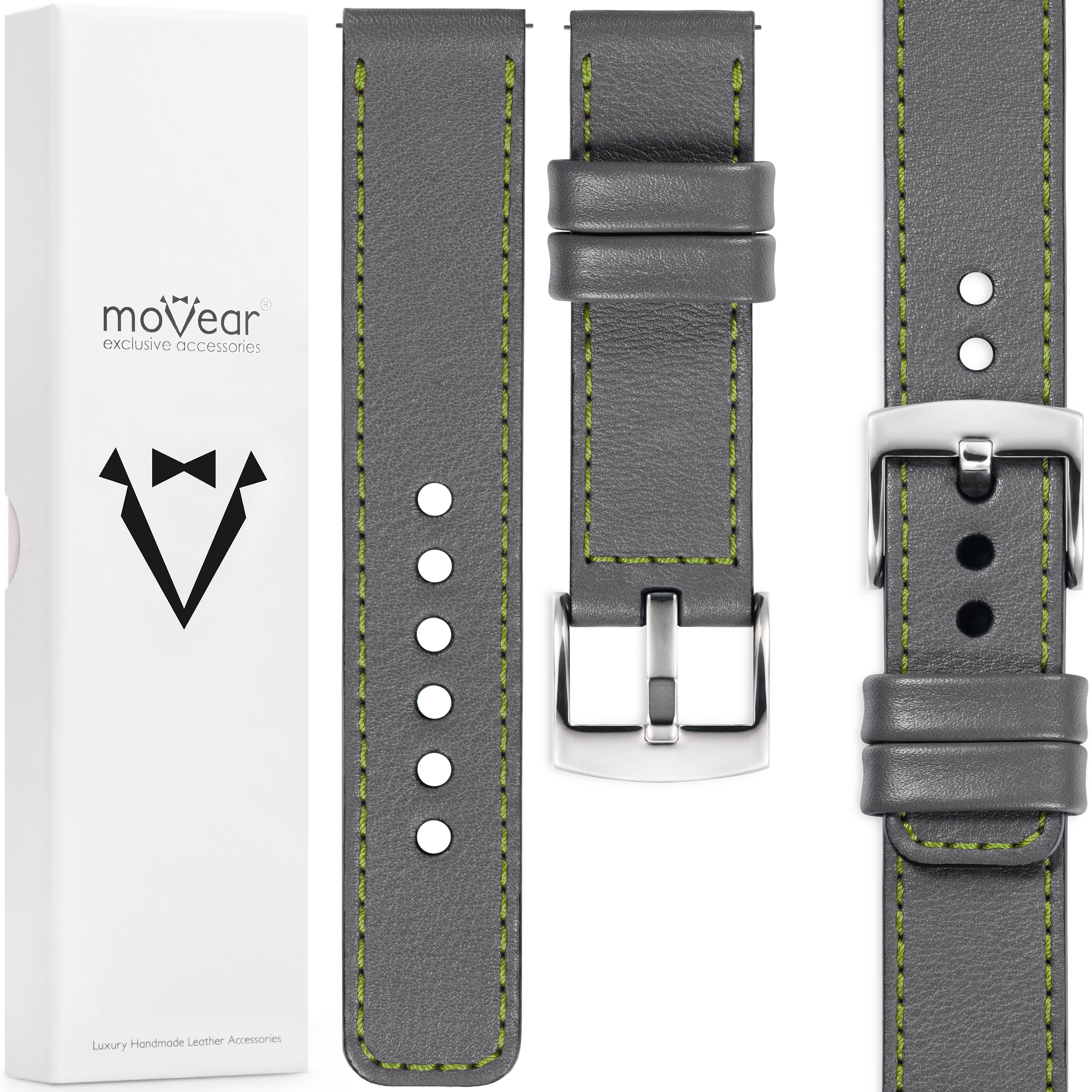 Pásek 18 mm pro prémiové hodinky, exkluzivní kožený Polský Movear