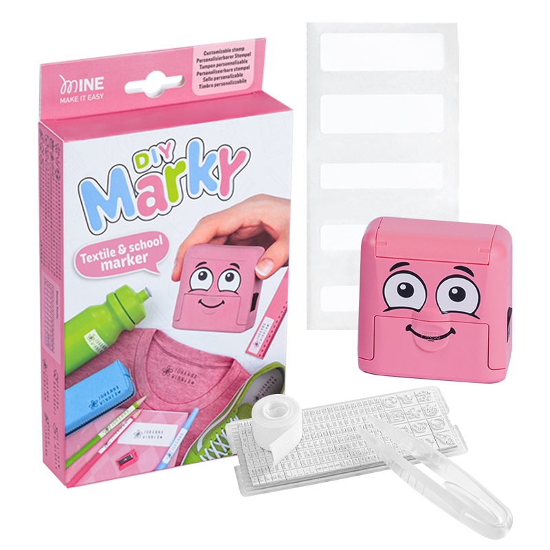 DRUKARENKA DO ODZIEŻY PIECZĄTKA DLA DZIECI RÓŻOWA ZESTAW DIY MARKY COLOP