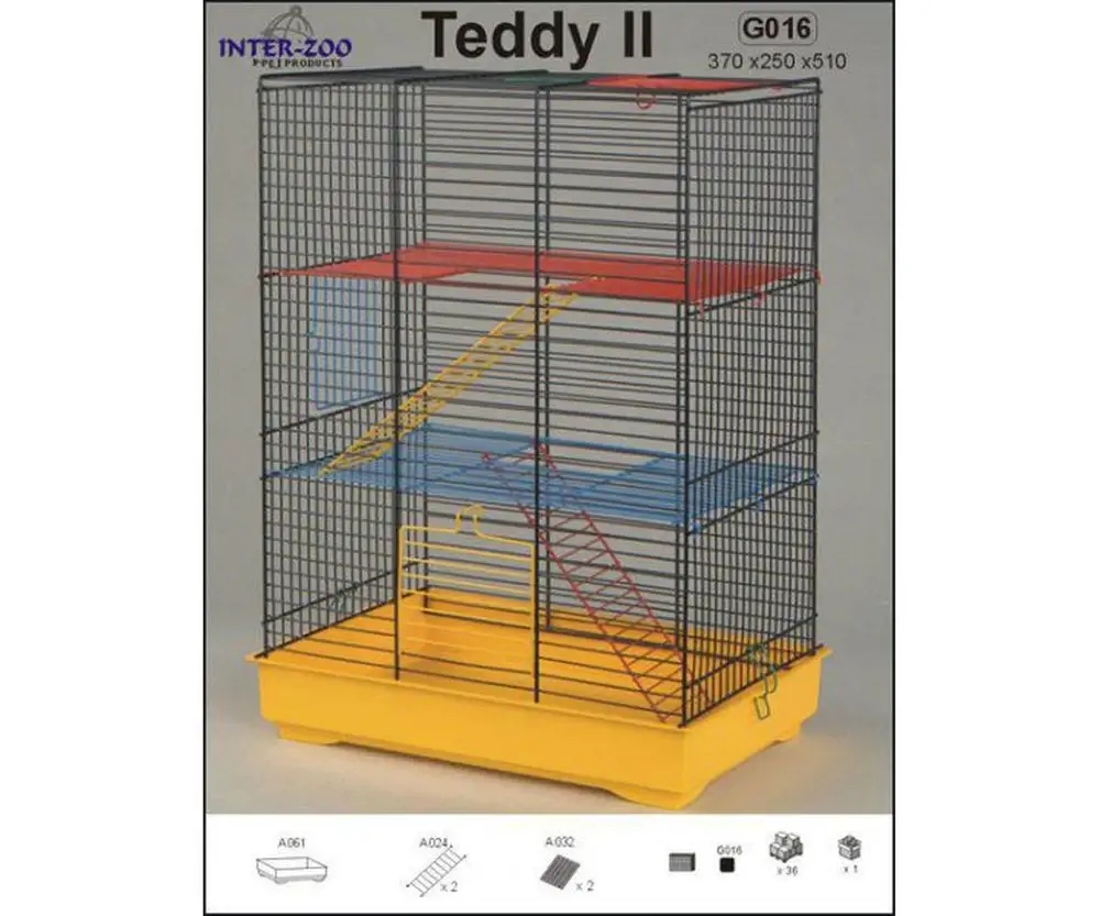 Levně Inter-Zoo Teddy Eko Klec pro Křečka 43x28x38,5 cm