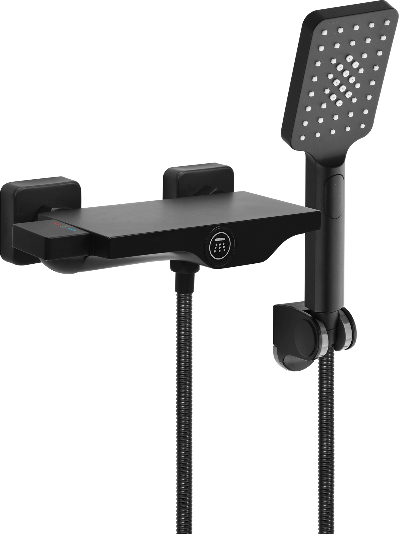 Sprchová batéria čierna Fala Noir 2 sprchová kohútiková dažďová sprcha