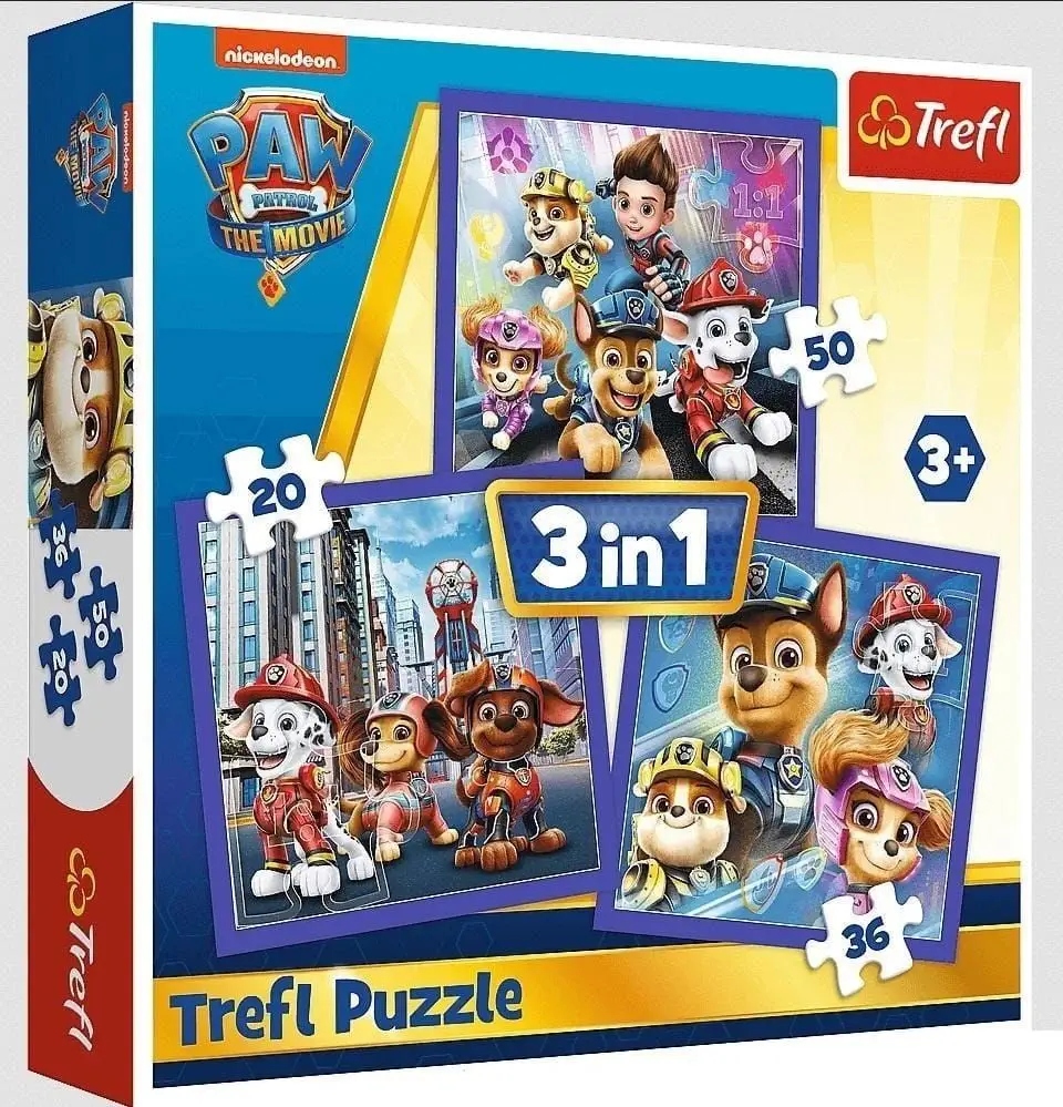 

Puzzle 3w1 Film Psi Patrol Gotowy do akcji Trefl3+