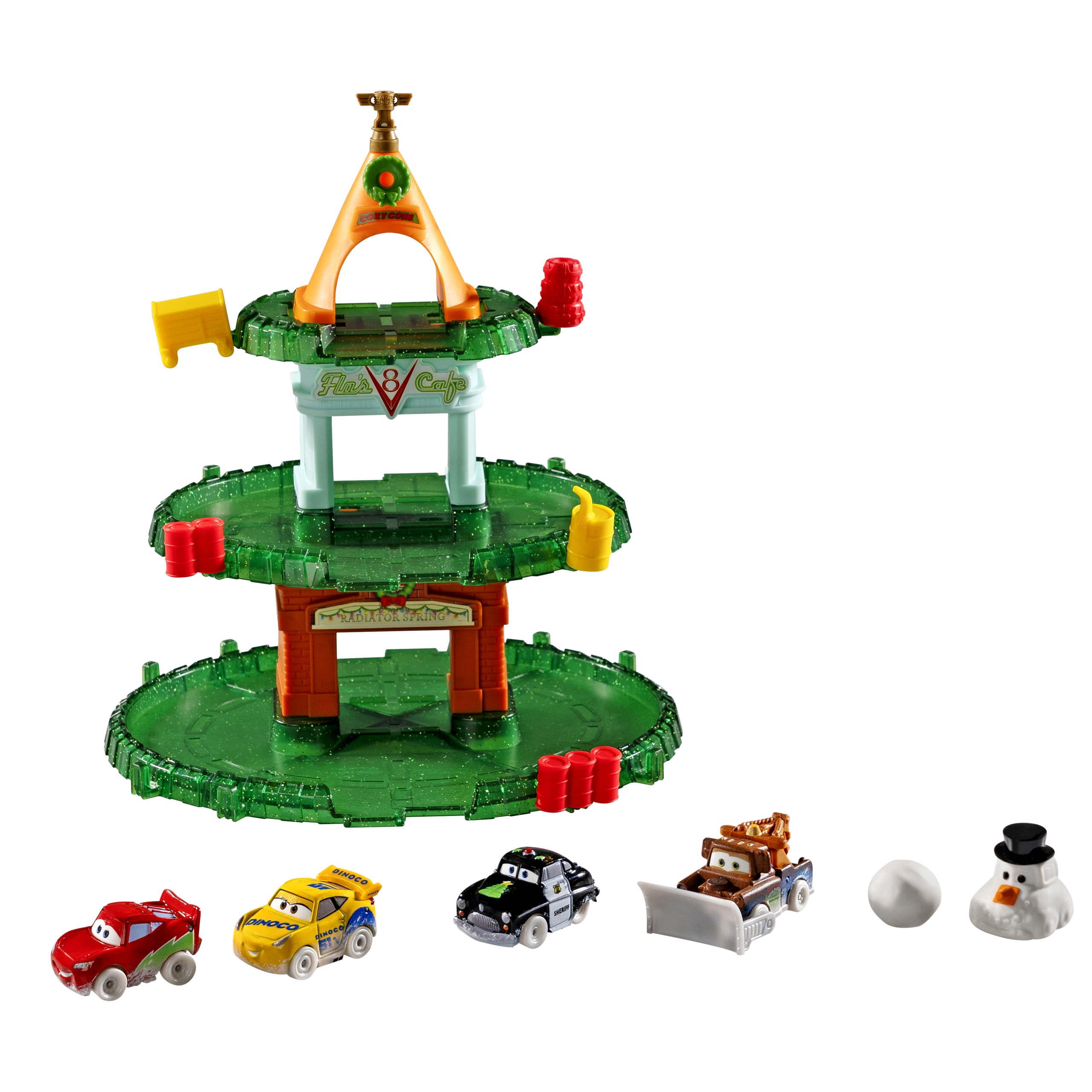 Адвент-календарь Disney Pixar Cars HXT34, 4 металлические машинки и трасса, от 3 лет — фото 7