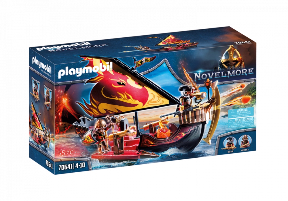 PLAYMOBIL 70641 zestaw Novelmore. Statek Ognia Wojowników Burnham