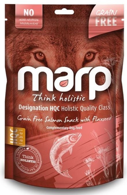 Levně Marp bezobilné lososové pamlsky s lněným semínkem 10x150g