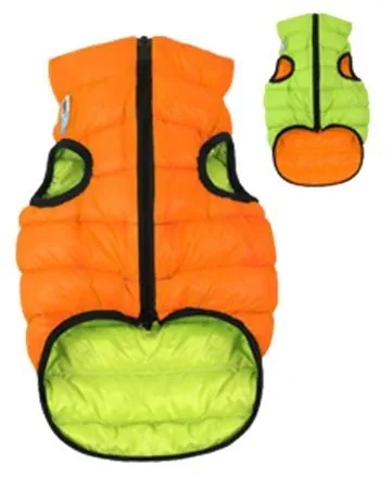 Levně Zimní oboustranná bunda pro psa AirVest Zeilono Oranžová velikost M 40 cm